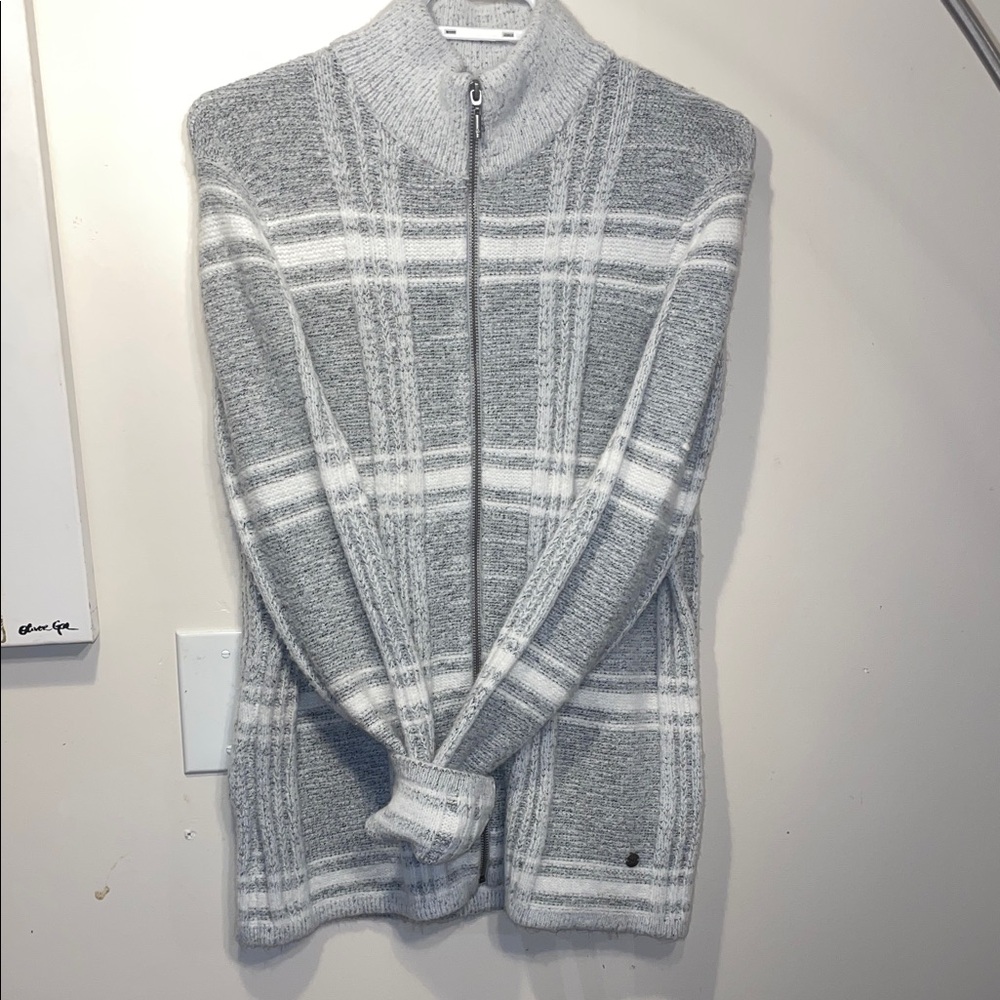 Gray and White Women's Northern Reflections Sweater